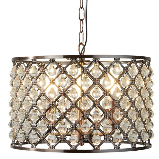 Searchlight 7813-3cu MARQUISE 3LT DRUM PENDANT