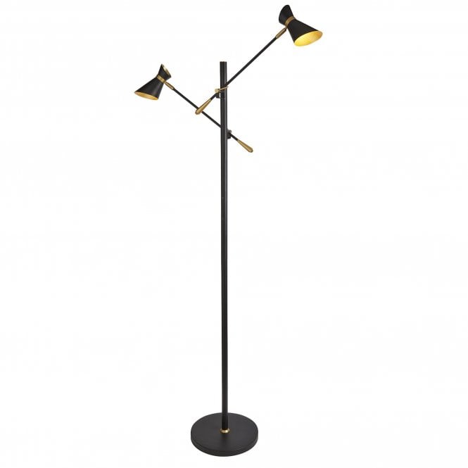 Searchlight 5962-2BG Diablo twin reading floorlamp